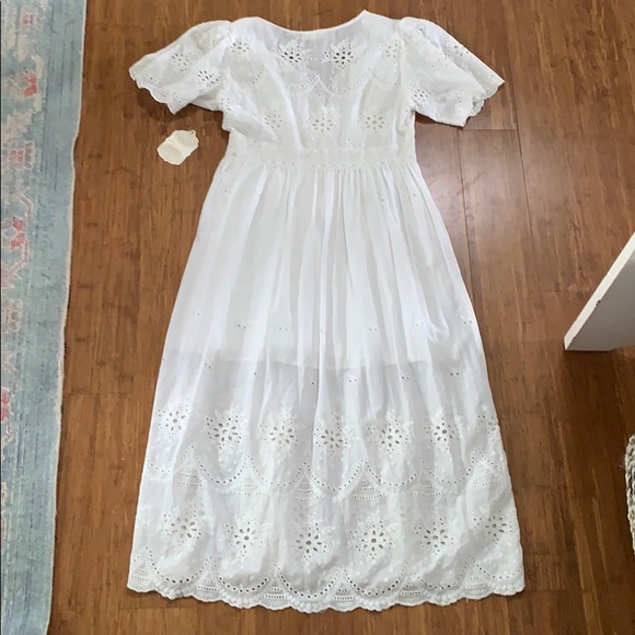 NEW Altar’d State Coralie Midi Dress Eyelet Lace - Picture 7 of 7